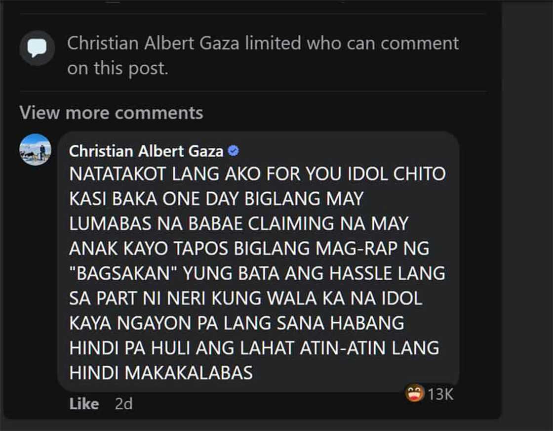 Xian Gaza, ipinaliwanag bakit pinayuhan niya si Chito Miranda na umamin na kung may anak ito sa iba