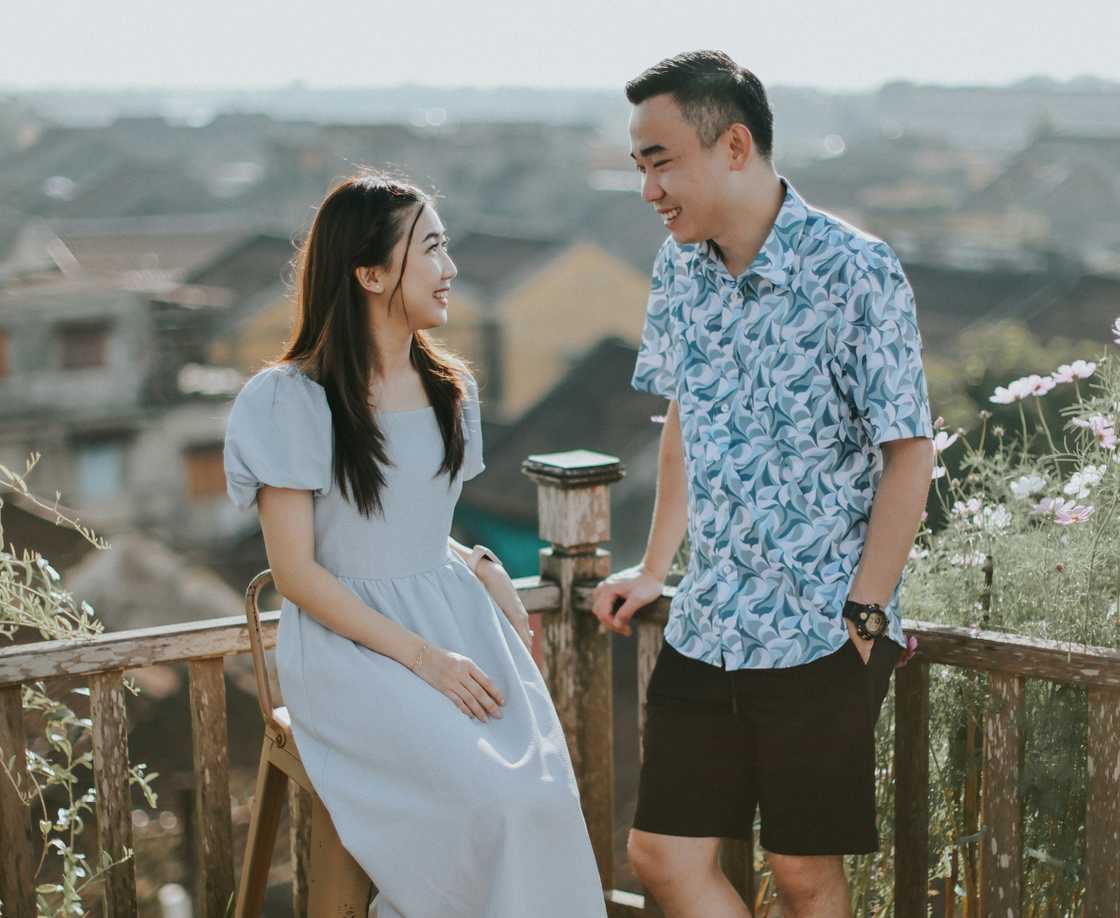 A couple talking A couple talking