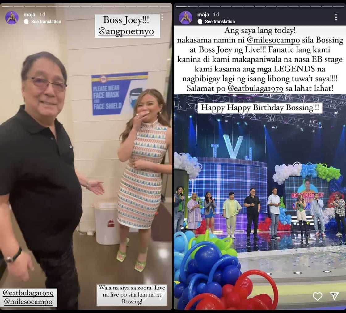 Maja Salvador, di makapaniwalang nakasama ang mga "legends" ng 'Eat Bulaga' sa stage Maja Salvador, di makapaniwalang nakasama ang mga "legends" ng 'Eat Bulaga' sa stage