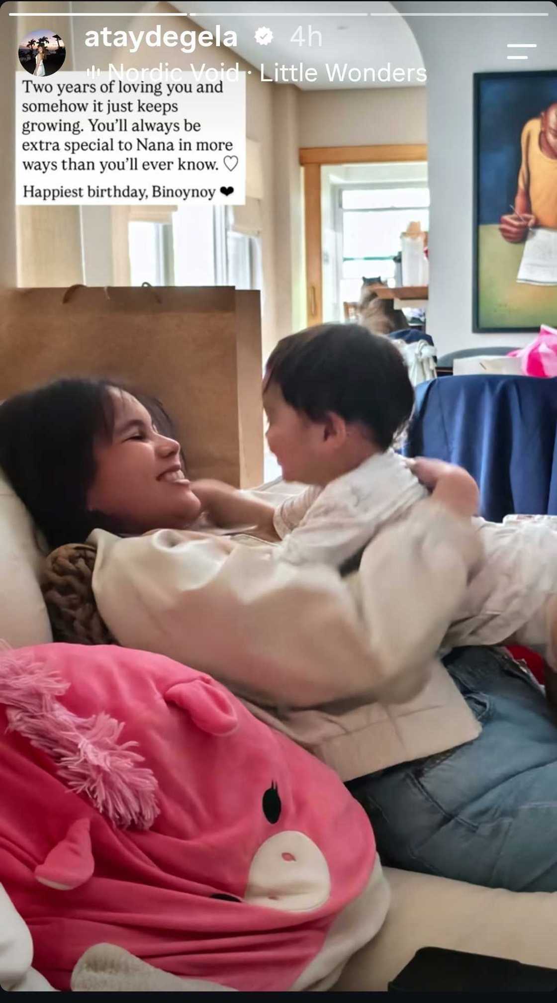 Gela Atayde, sweet na bumati sa 2nd birthday ng pamangking si Baby Sabino