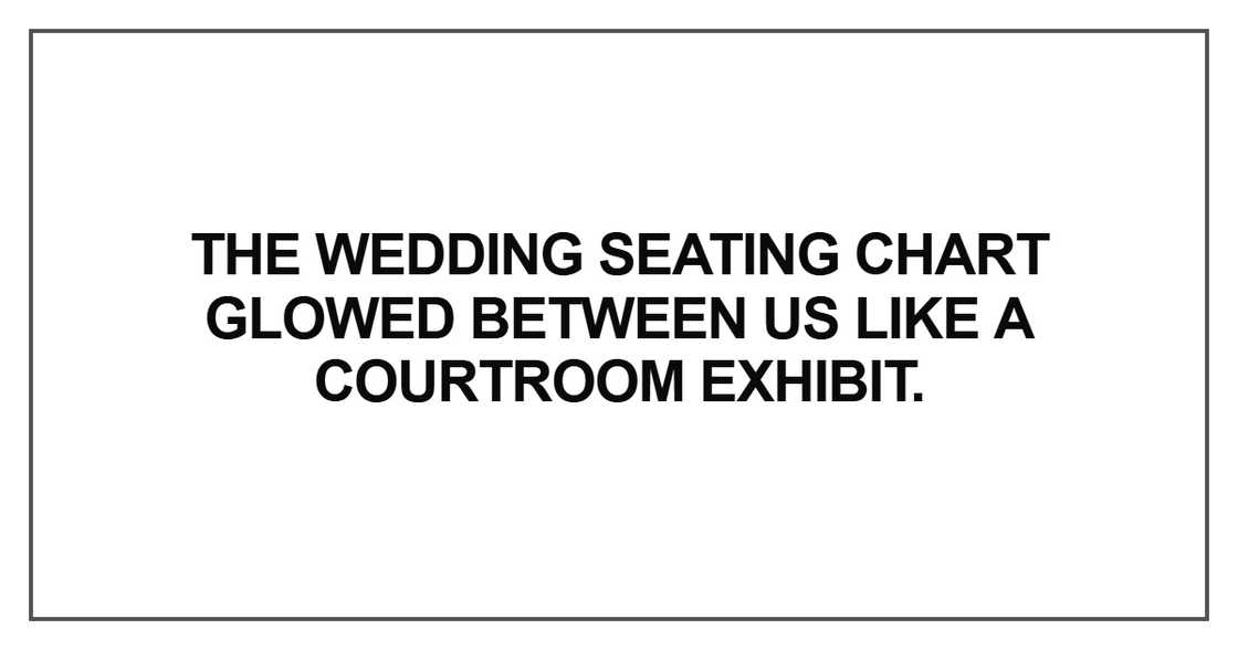 The wedding seating chart glowed The wedding seating chart glowed