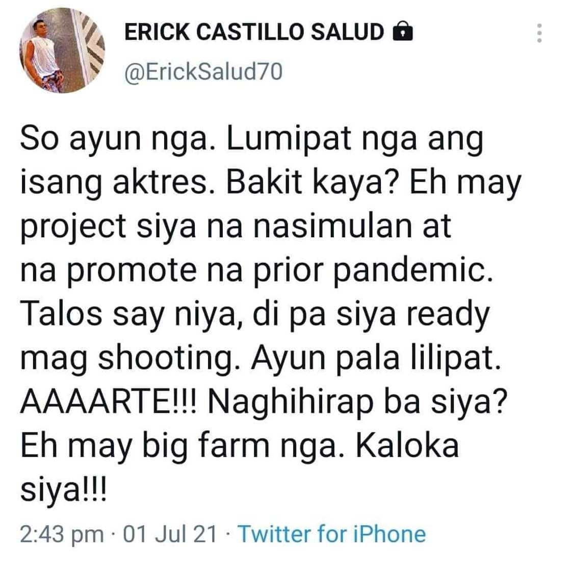 Kapamilya Director Erick Salud shares cryptic post amid Bea Alonzo's network transfer Kapamilya Director Erick Salud shares cryptic post amid Bea Alonzo's network transfer
