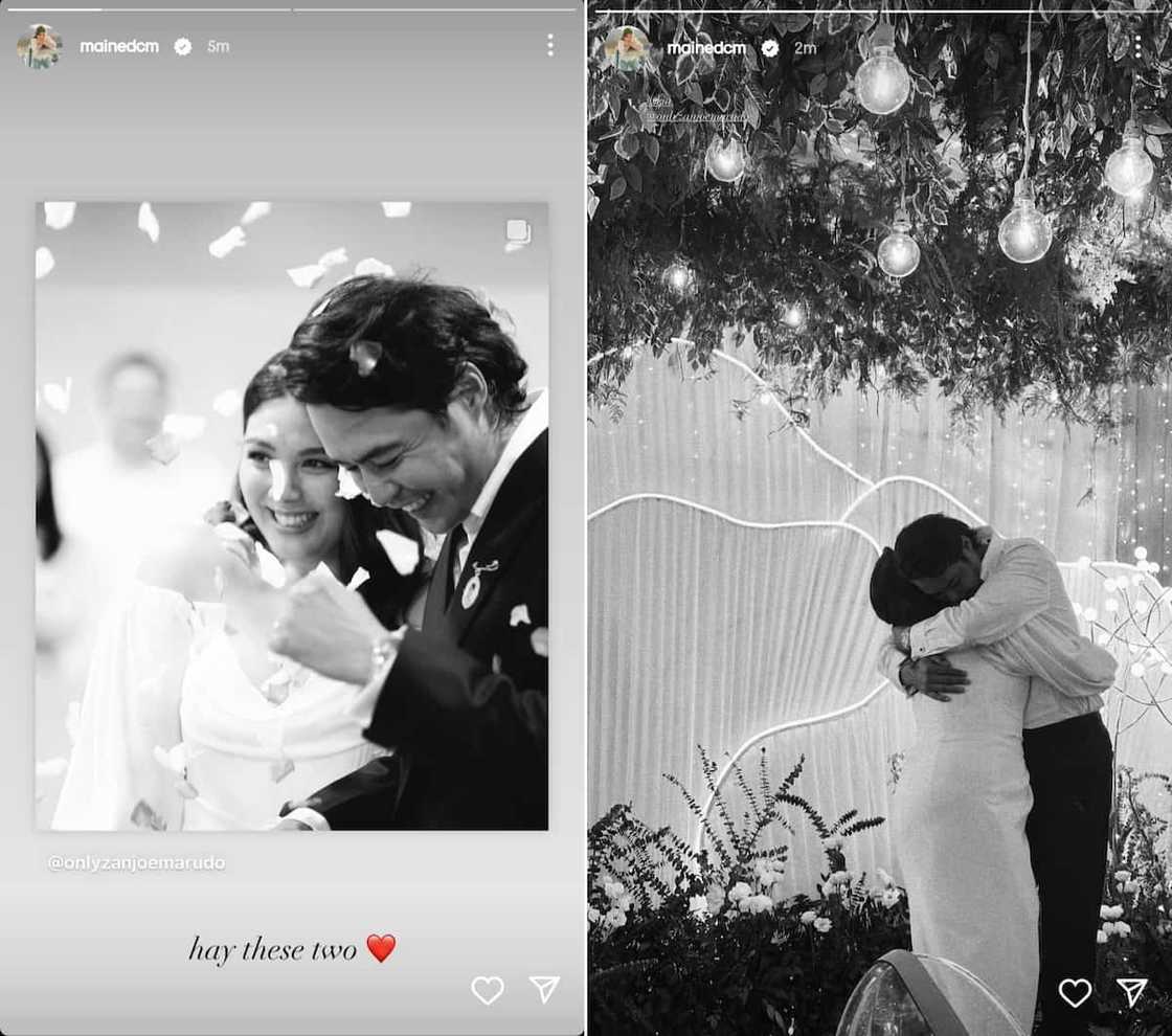 Maine Mendoza sa kasalang Ria Atayde at Zanjoe Marudo: "Hay these two" Maine Mendoza sa kasalang Ria Atayde at Zanjoe Marudo: "Hay these two"