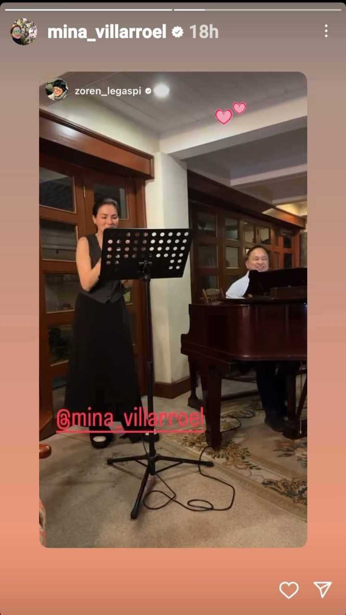 Zoren Legaspi, nag-post ng video ni Carmina Villarroel na kumakanta ng ‘My Valentine’