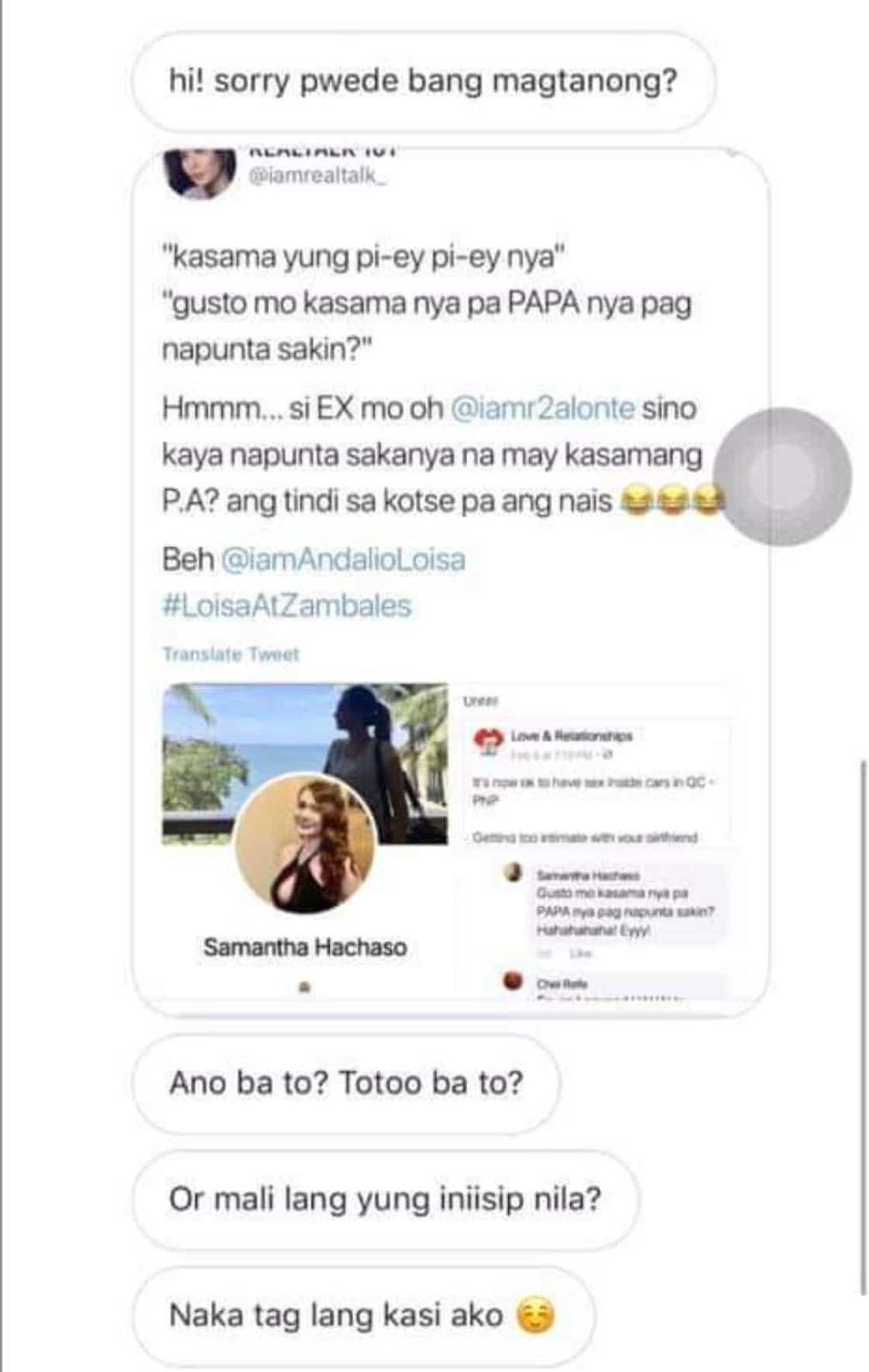 Ronnie Alonte and Loisa Andalio post cryptic tweets amid private message rumors involving a woman Ronnie Alonte and Loisa Andalio post cryptic tweets amid private message rumors involving a woman