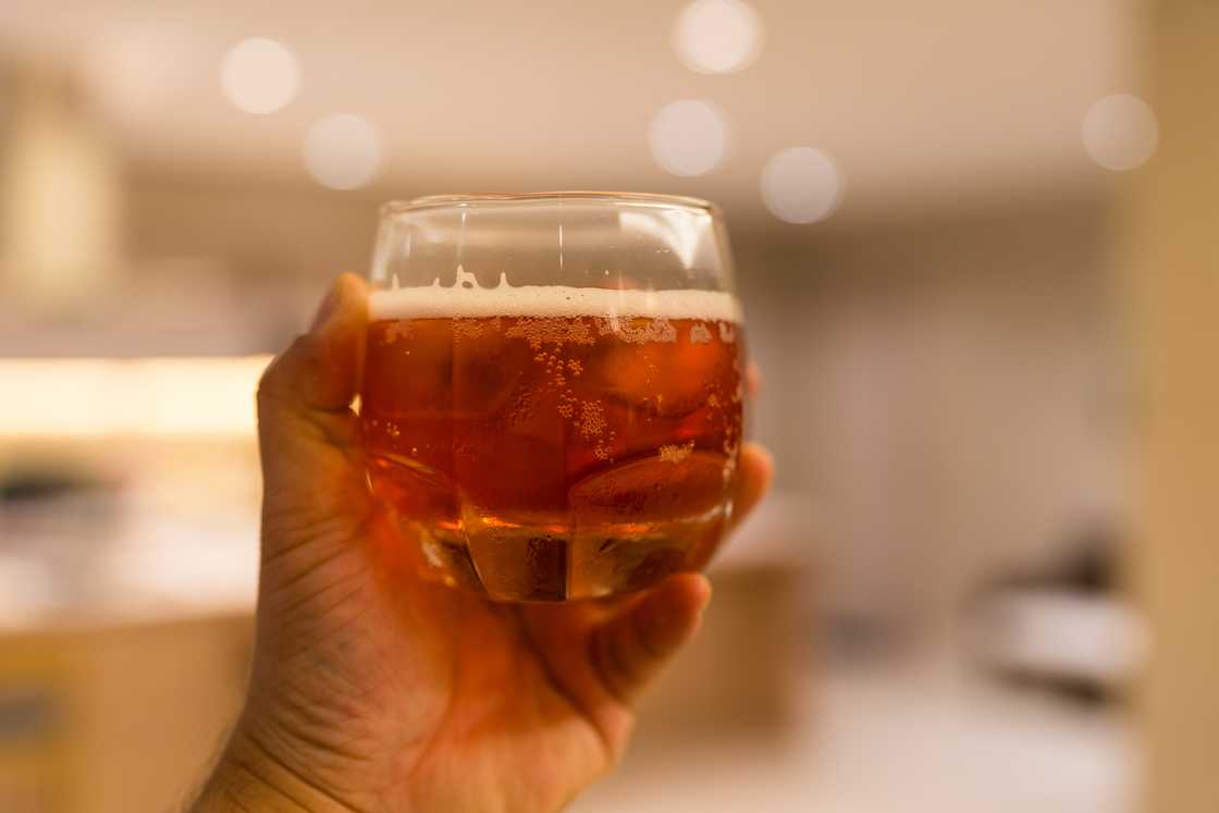 A glass of beer A glass of beer