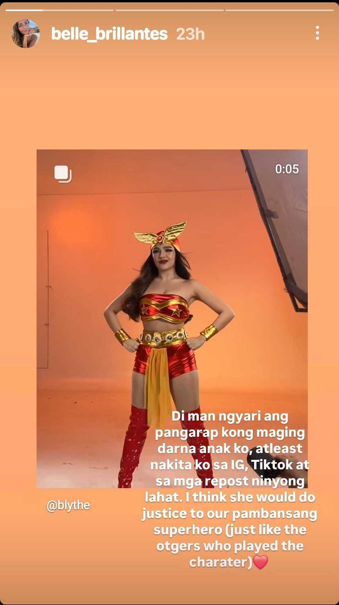 Ina ni Andrea Brillantes, nag-react sa pagsuot ng aktres ng Darna costume