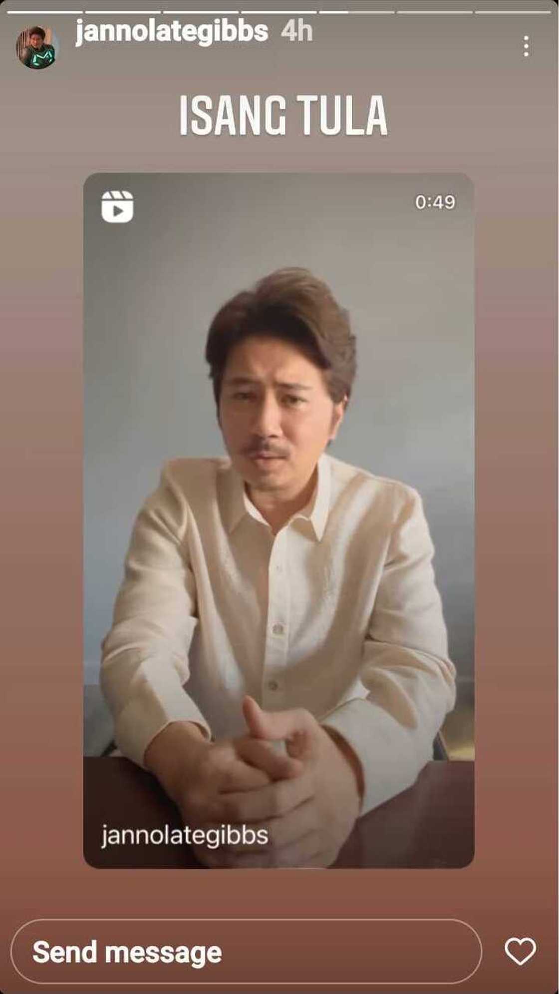 Janno Gibbs writes, recites poem a few days before the elections Janno Gibbs writes, recites poem a few days before the elections