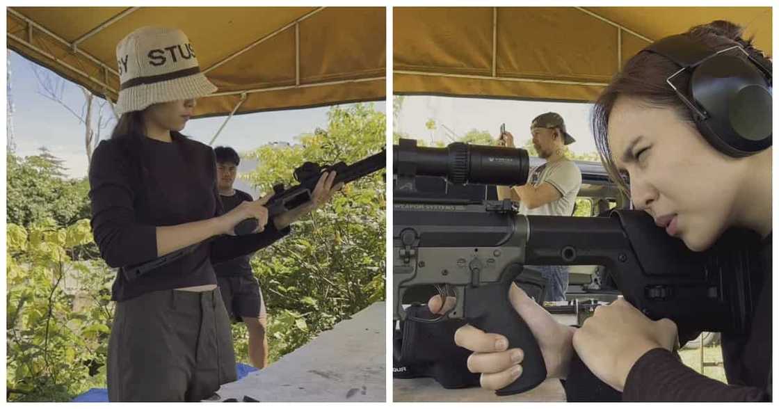 Video ni Kyline Alcantara sa shooting range, viral sa socmed