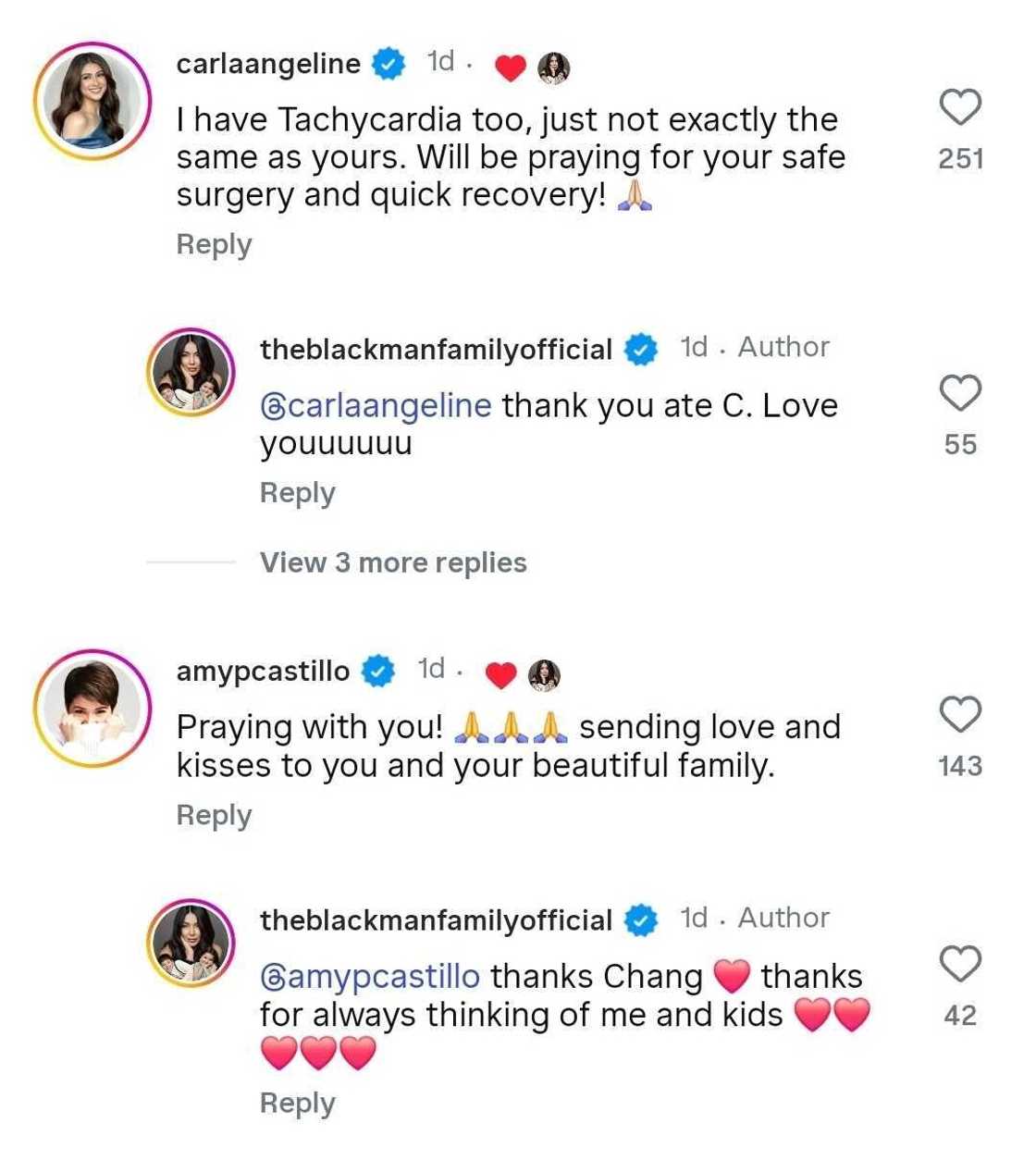 Carla Abellana reacts to Jeraldine Blackman's heart condition update: "I have tachycardia too" Carla Abellana reacts to Jeraldine Blackman's heart condition update: "I have tachycardia too"