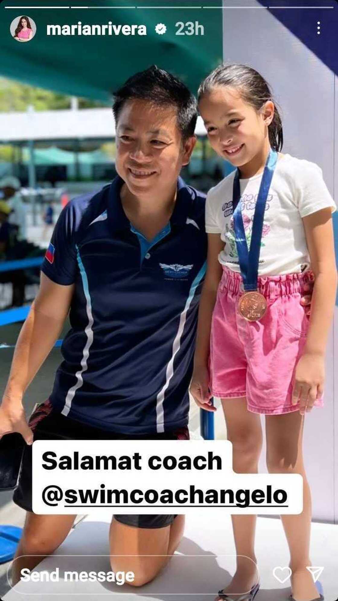Zia Dantes wins medal foe swimming; Marian Rivera: “So proud of you” Zia Dantes wins medal foe swimming; Marian Rivera: “So proud of you”