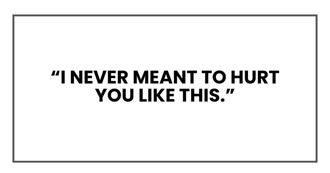 I never meant to hurt you like this I never meant to hurt you like this