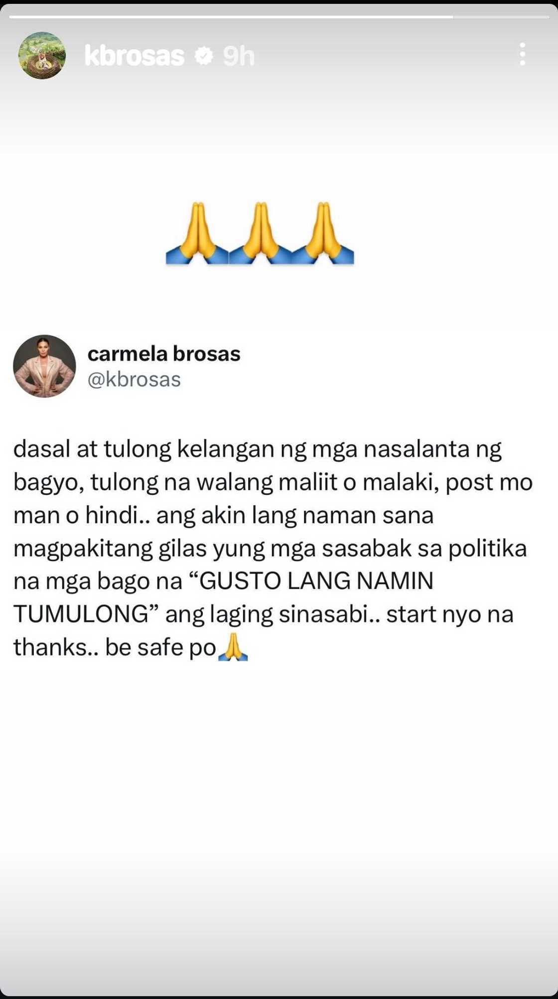 K Brosas, may mensahe sa mga sasabak sa pulitika na sinasabing "gusto lang namin tumulong" K Brosas, may mensahe sa mga sasabak sa pulitika na sinasabing "gusto lang namin tumulong"