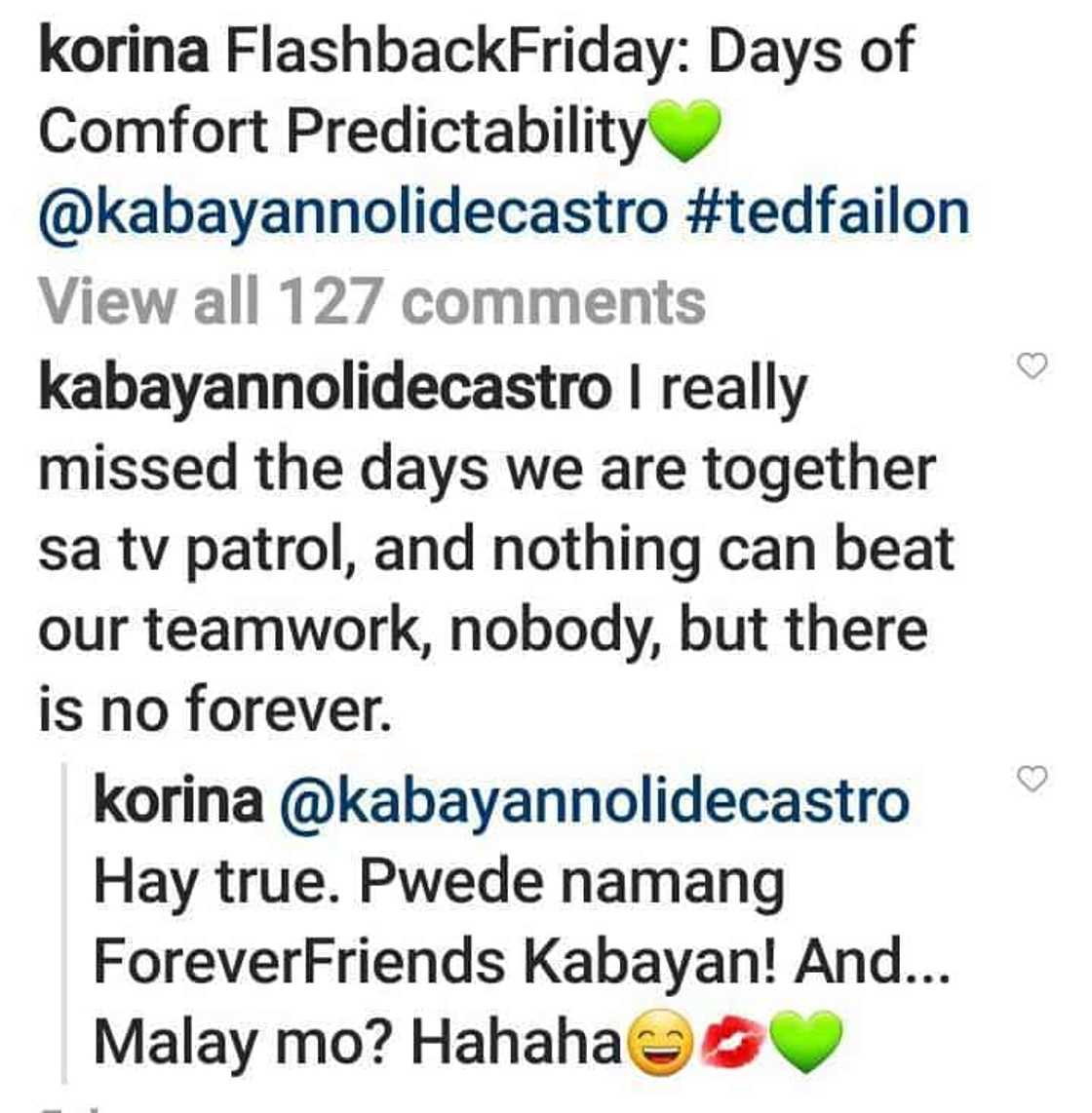 Noli de Castro hilariously reacted to Korina Sanchez's TV Patrol throwback photo Noli de Castro hilariously reacted to Korina Sanchez's TV Patrol throwback photo