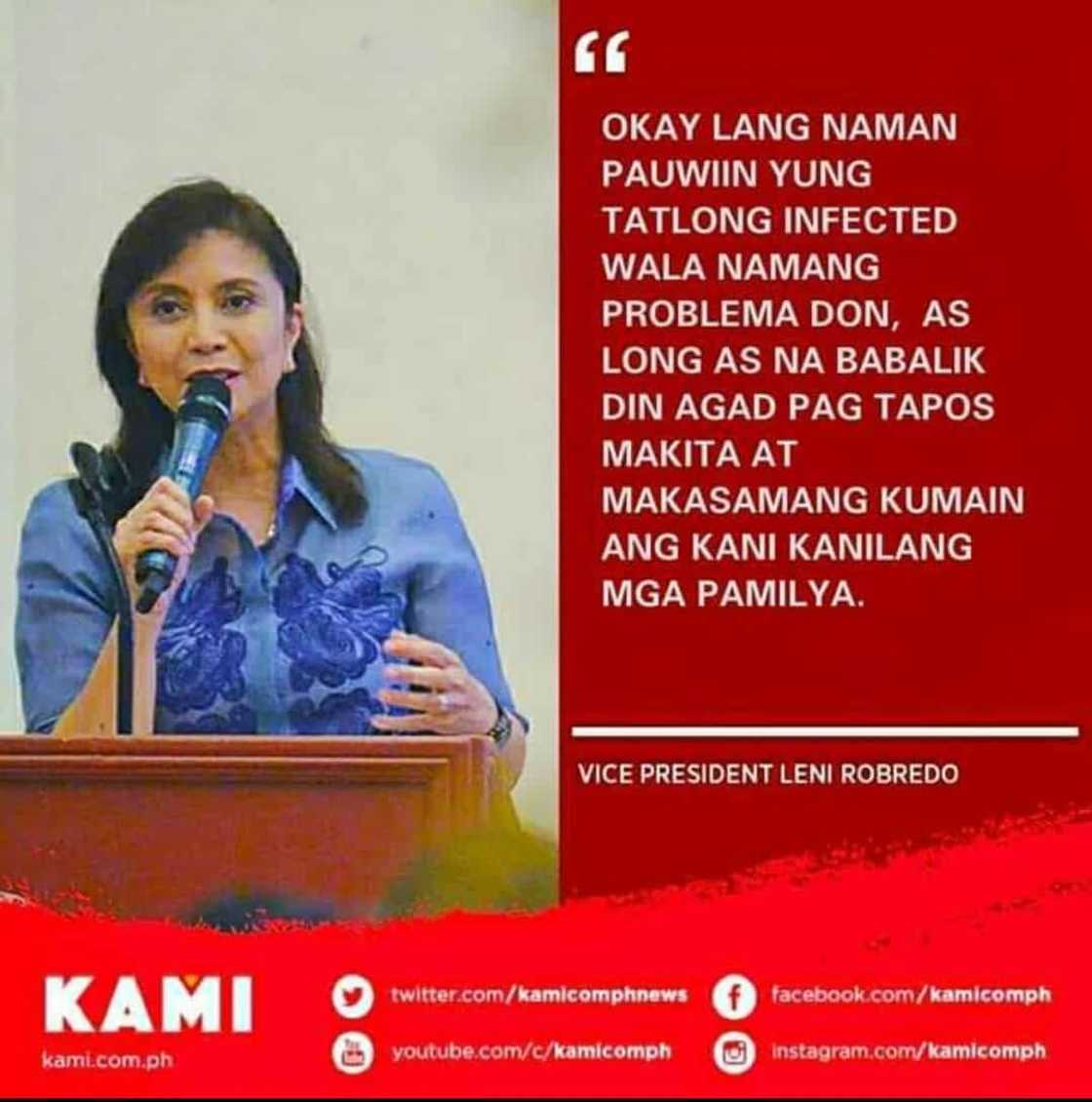 Fact check: No, KAMI did not post about Robredo ‘okay’ with sending home COVID-19 patients Fact check: No, KAMI did not post about Robredo ‘okay’ with sending home COVID-19 patients
