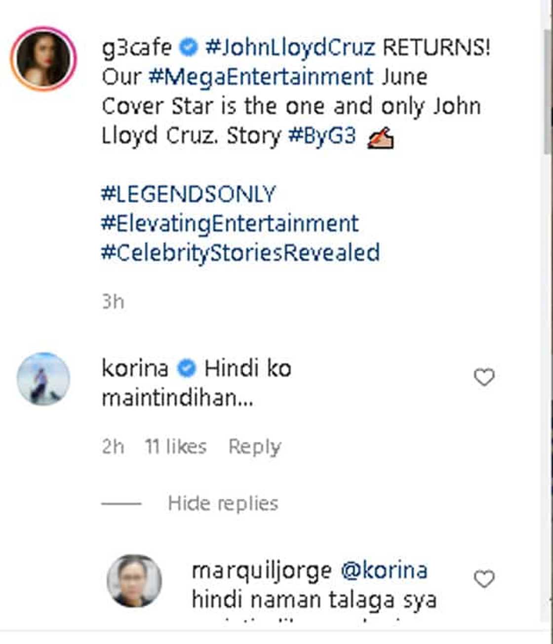 Korina Sanchez, hindi naintidihan ang sinabi ni John Lloyd Cruz tungkol sa "luminaw" sa isang interview