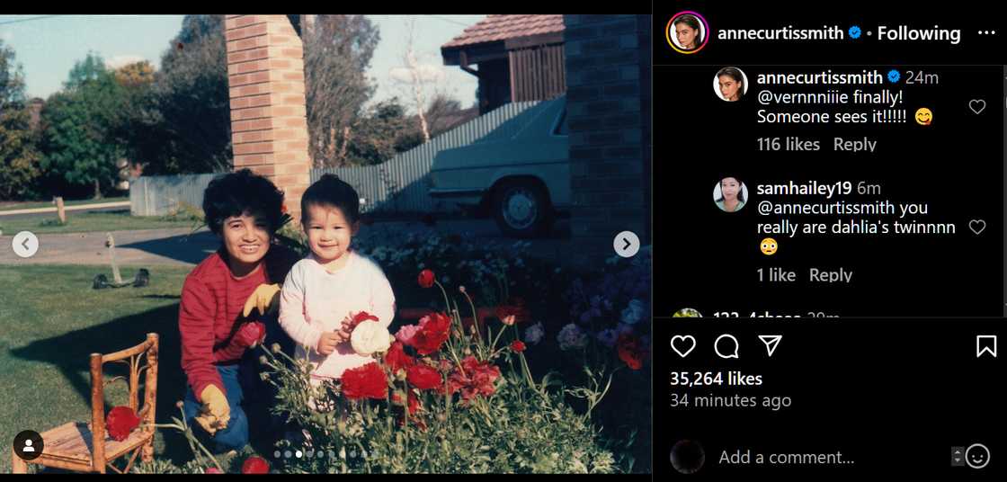 Anne Curtis, tinawag ng ilang netizens na kambal ni Dahlia sa birthday post ng aktres sa kanyang ina Anne Curtis, tinawag ng ilang netizens na kambal ni Dahlia sa birthday post ng aktres sa kanyang ina