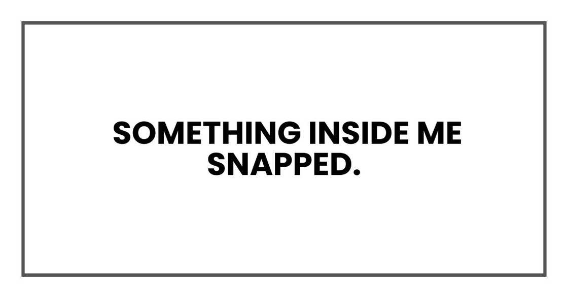 Something inside me snapped.