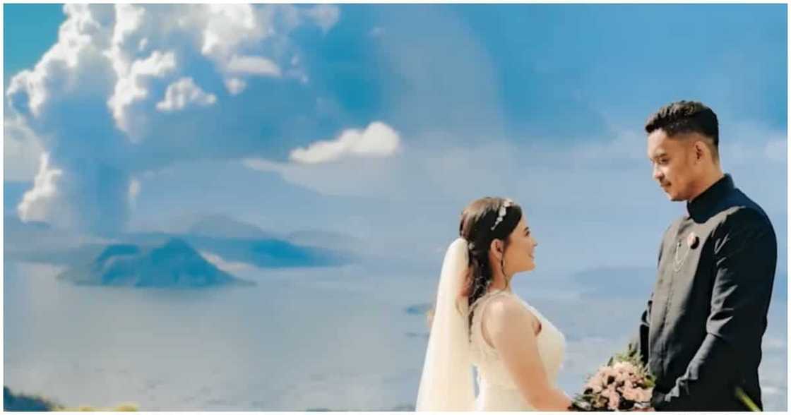 Pag-I do ng ikinakasal, kasabay ng pag-alboroto ng Bulkang Taal Pag-I do ng ikinakasal, kasabay ng pag-alboroto ng Bulkang Taal