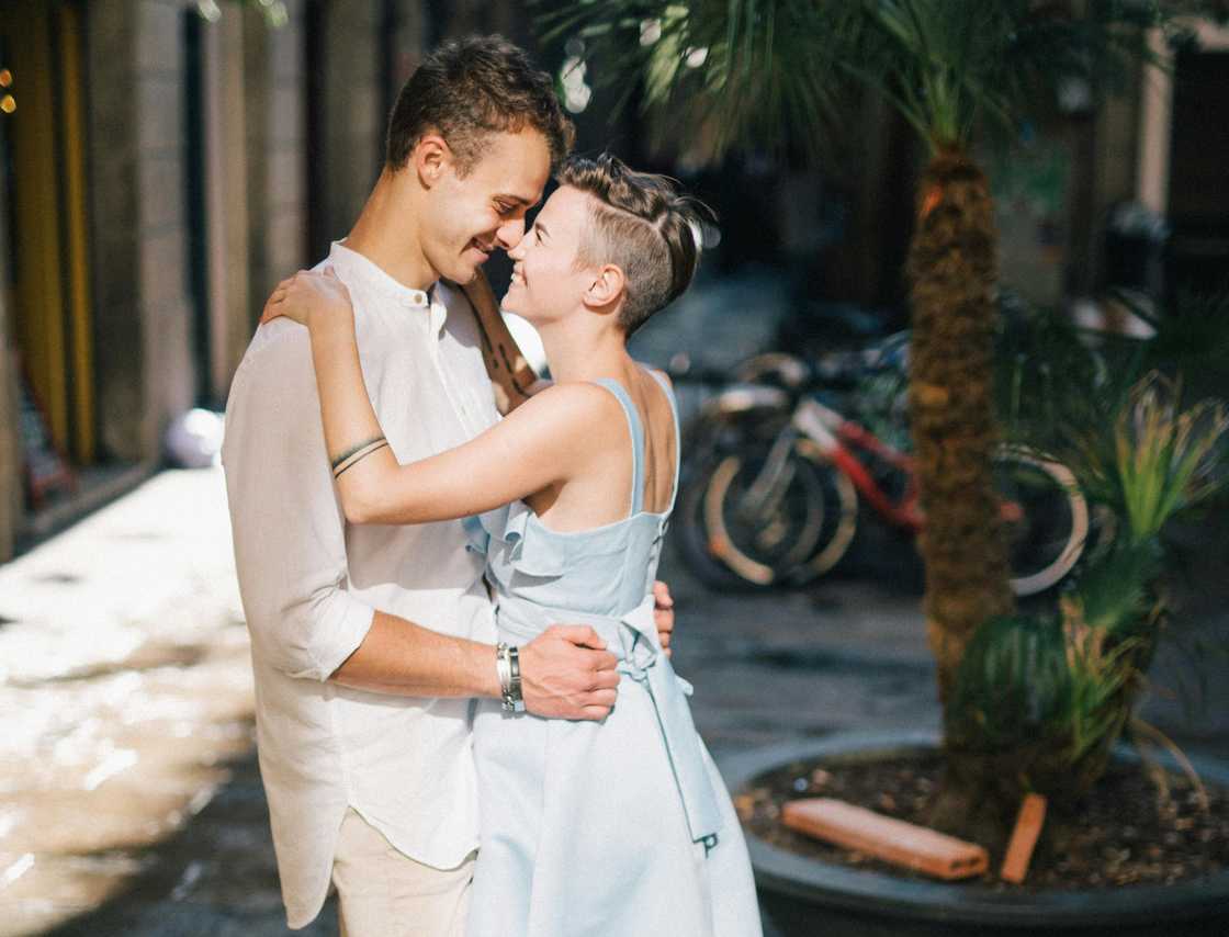 A happy couple A happy couple