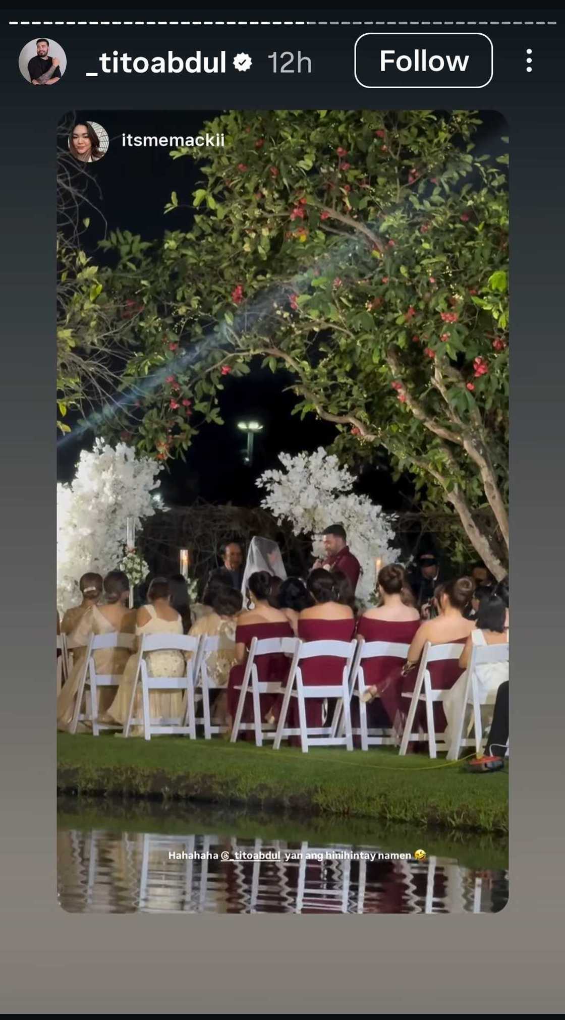 Tito Abdul, ikinasal sa kanyang partner na si Charlene sa isang intimate na outdoor ceremony