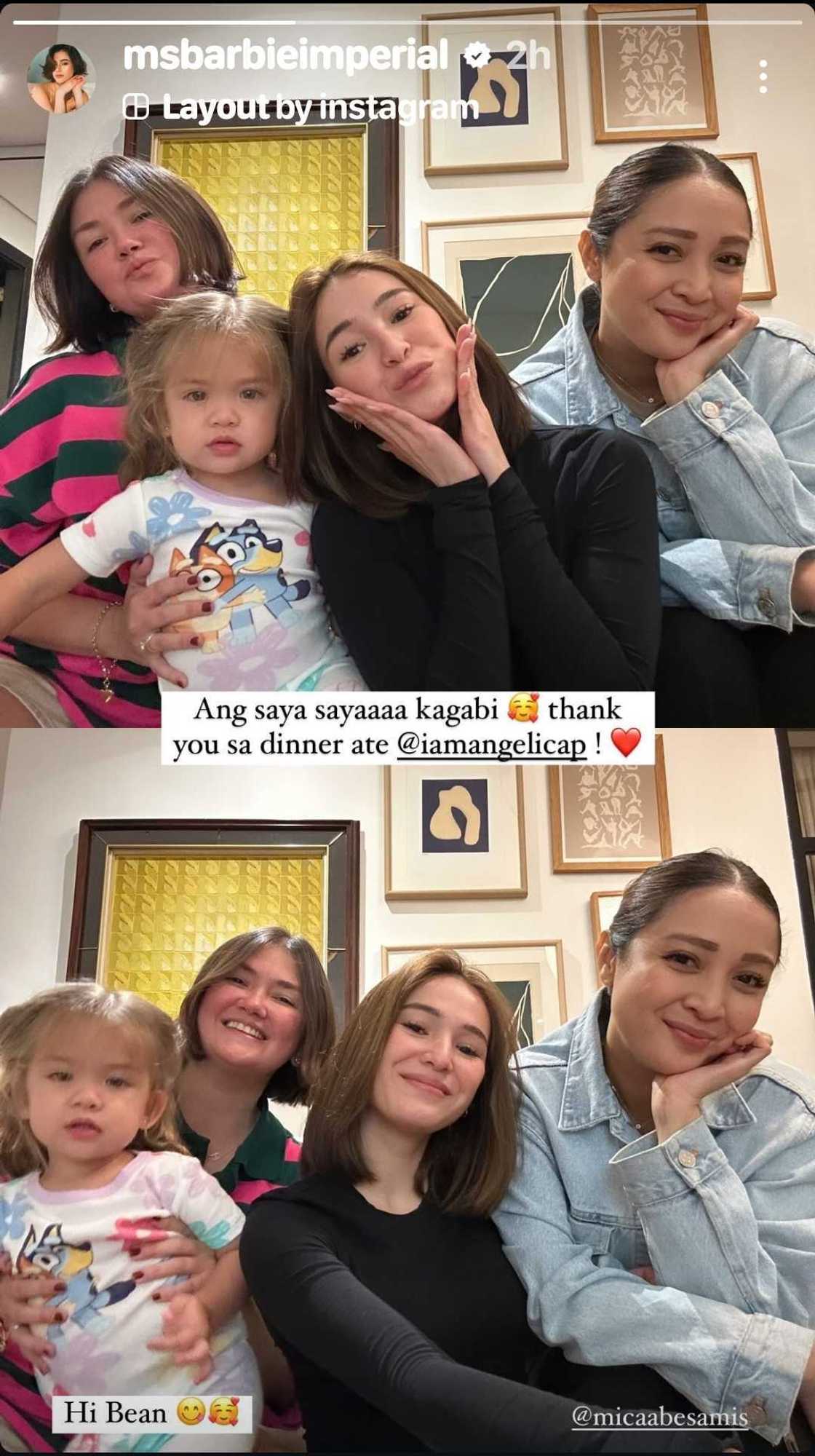 Barbie Imperial, ipinasilip ang dinner nila nina Angelica Panganiban Barbie Imperial, ipinasilip ang dinner nila nina Angelica Panganiban