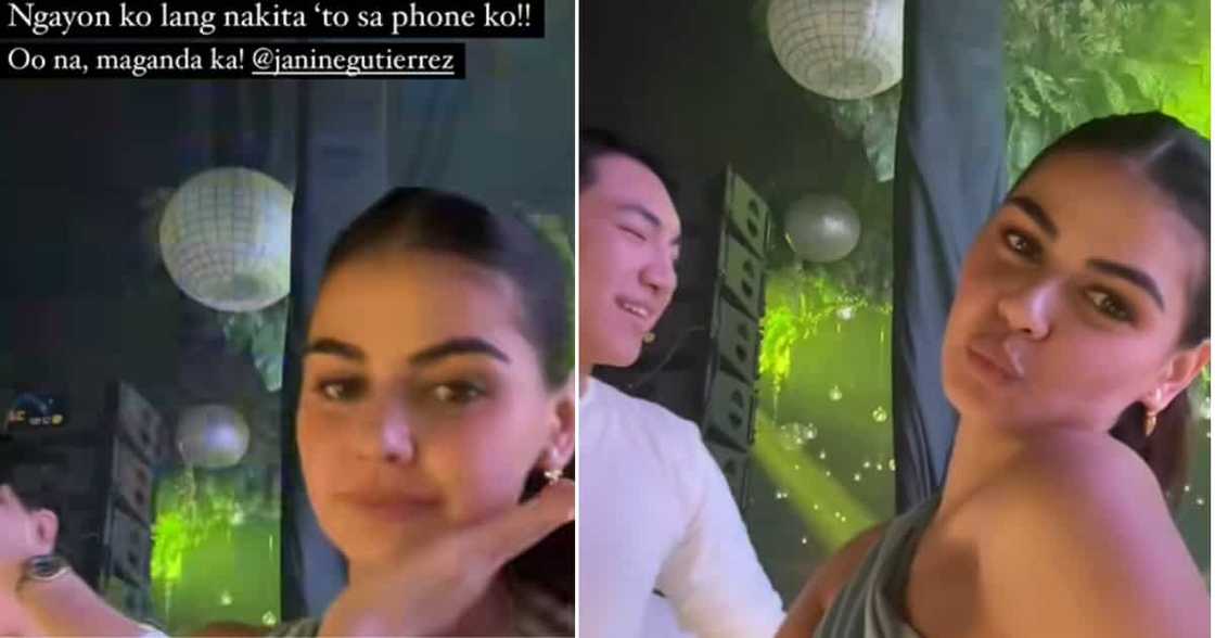 Darren Espanto sa video ng pag-awra ni Janine Gutierrez sa phone niya: "Oo na, maganda ka!"