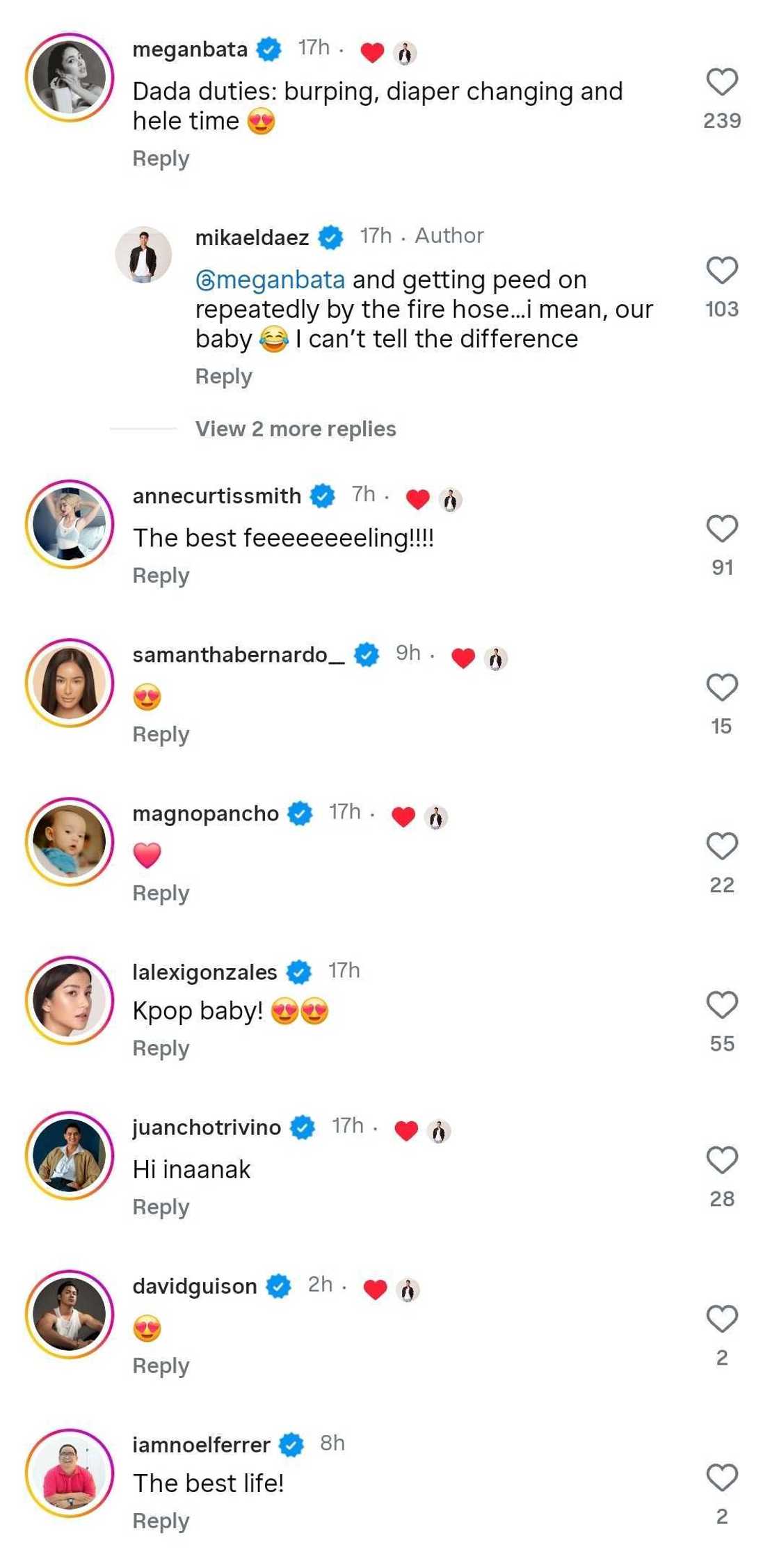 Anne Curtis reacts to Mikael Daez's "life lately" post about being a father Anne Curtis reacts to Mikael Daez's "life lately" post about being a father