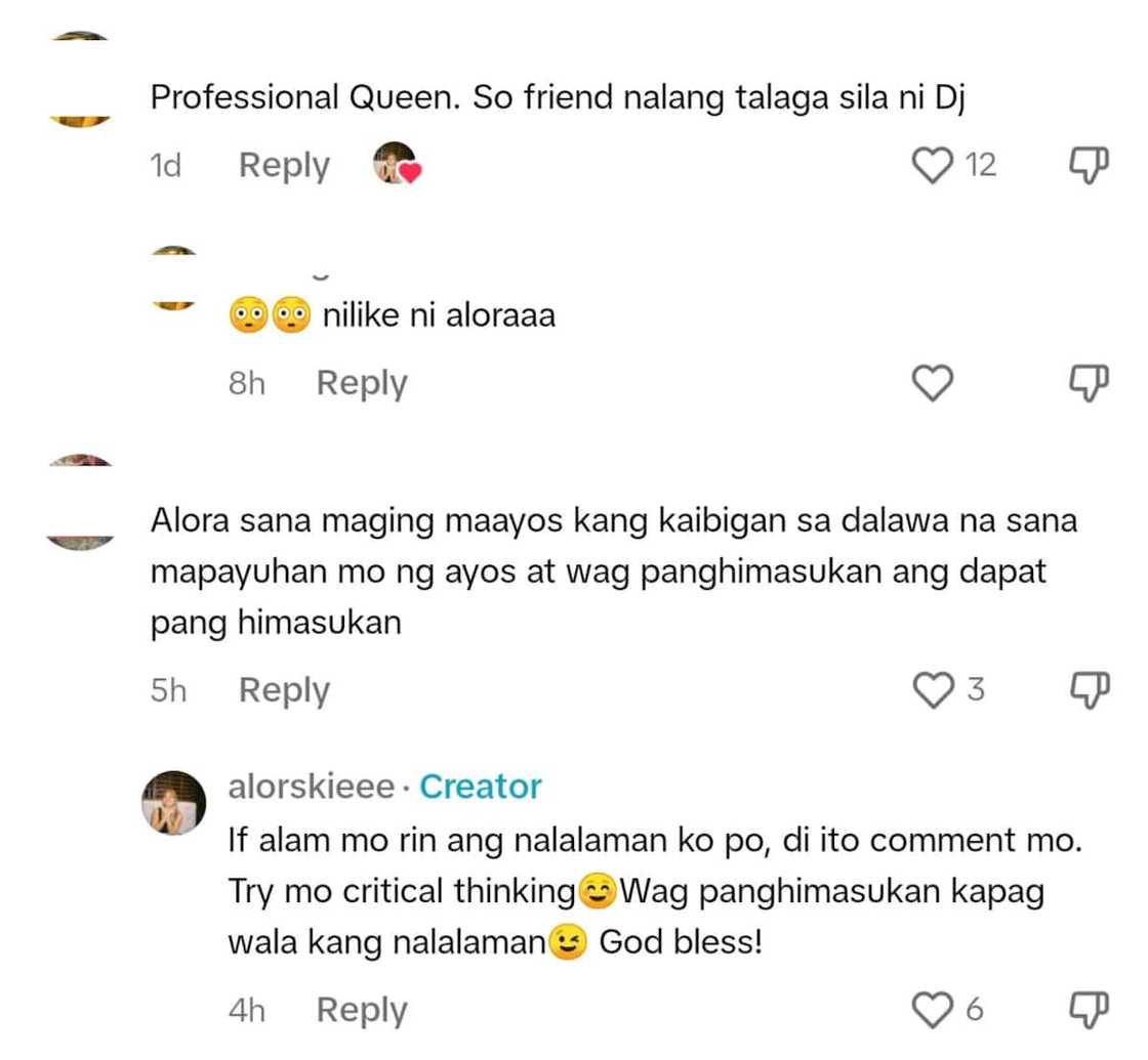 Alora Sasam sa netizen: "If alam mo rin ang nalalaman ko po, di ito comment mo" Alora Sasam sa netizen: "If alam mo rin ang nalalaman ko po, di ito comment mo"