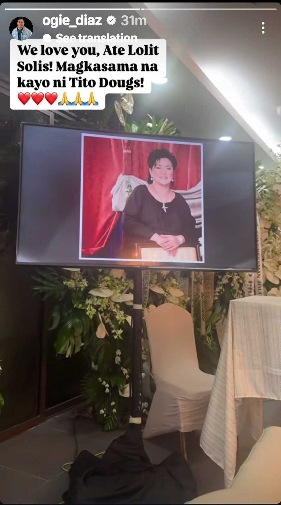 Ogie Diaz mourns Lolit Solis’ death; pens message to her Ogie Diaz mourns Lolit Solis’ death; pens message to her