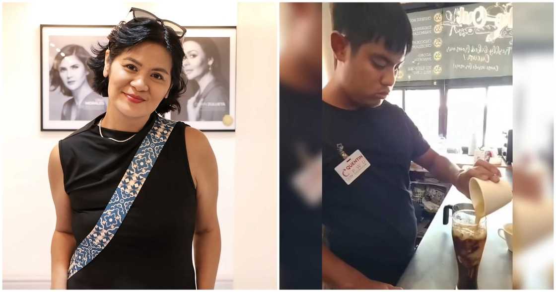 Candy Pangilinan, ibinida ang video ni Quentin na nagtatrabaho sa isang restaurant