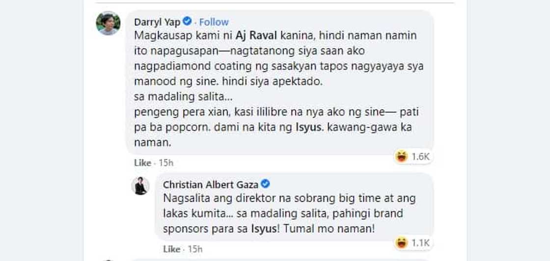 Direk Darryl Yap, itinangging apektado si AJ Raval sa mga tsismis ni Xian Gaza