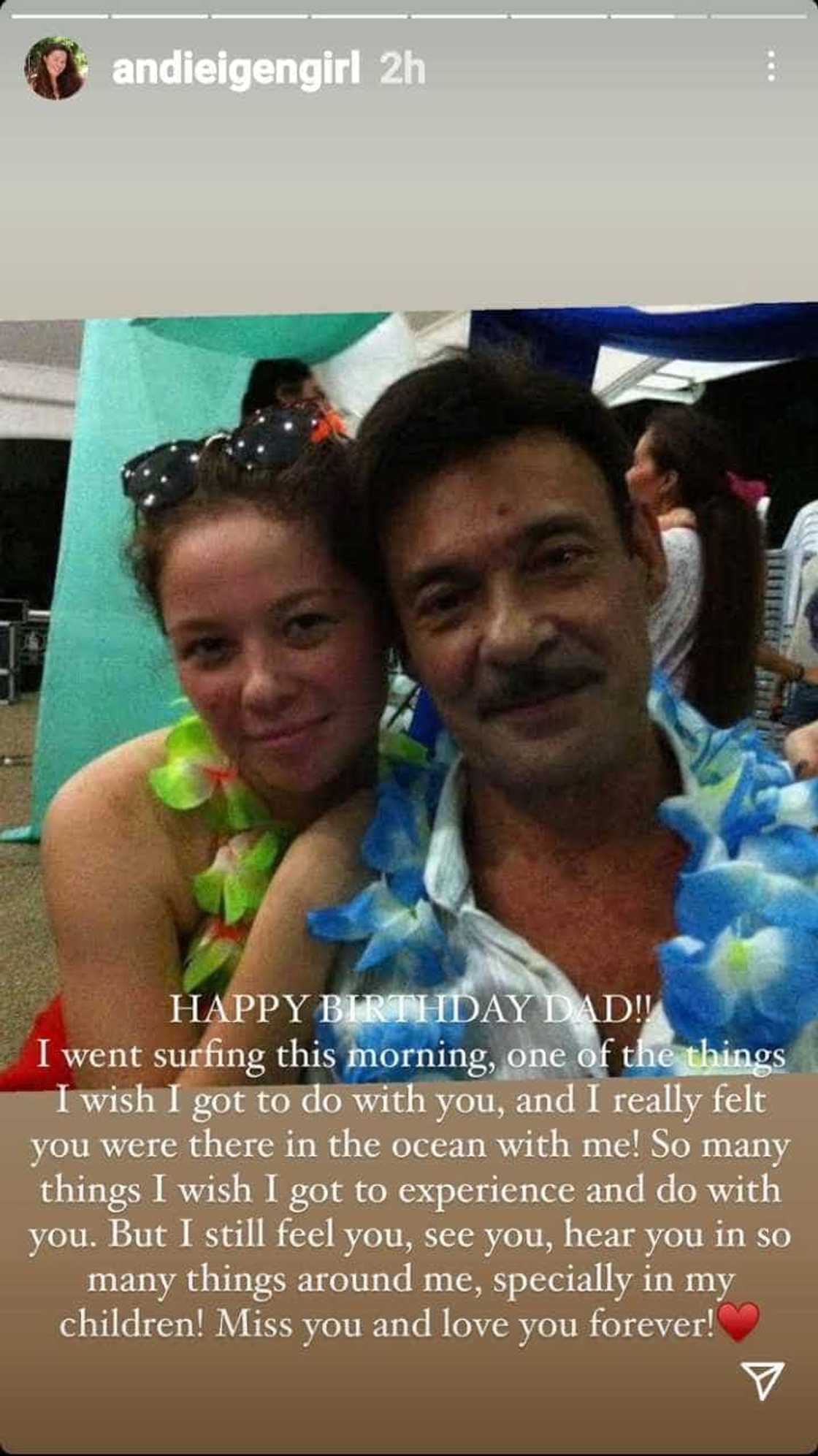 Andi Eigenmann pens heartfelt birthday message to late dad Mark Gil Andi Eigenmann pens heartfelt birthday message to late dad Mark Gil