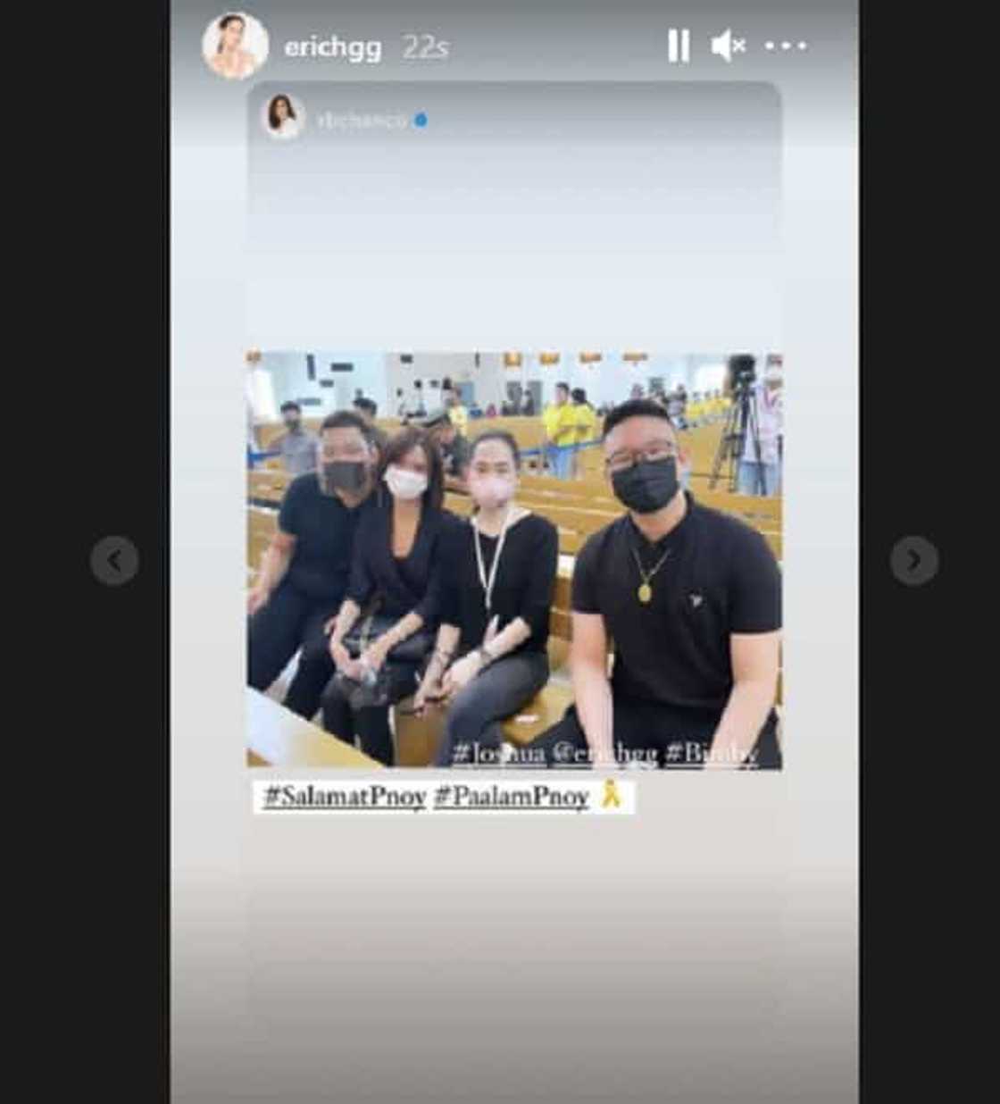 Erich Gonzales visits PNoy’s wake; bonds with Josh & Bimby Aquino Erich Gonzales visits PNoy’s wake; bonds with Josh & Bimby Aquino