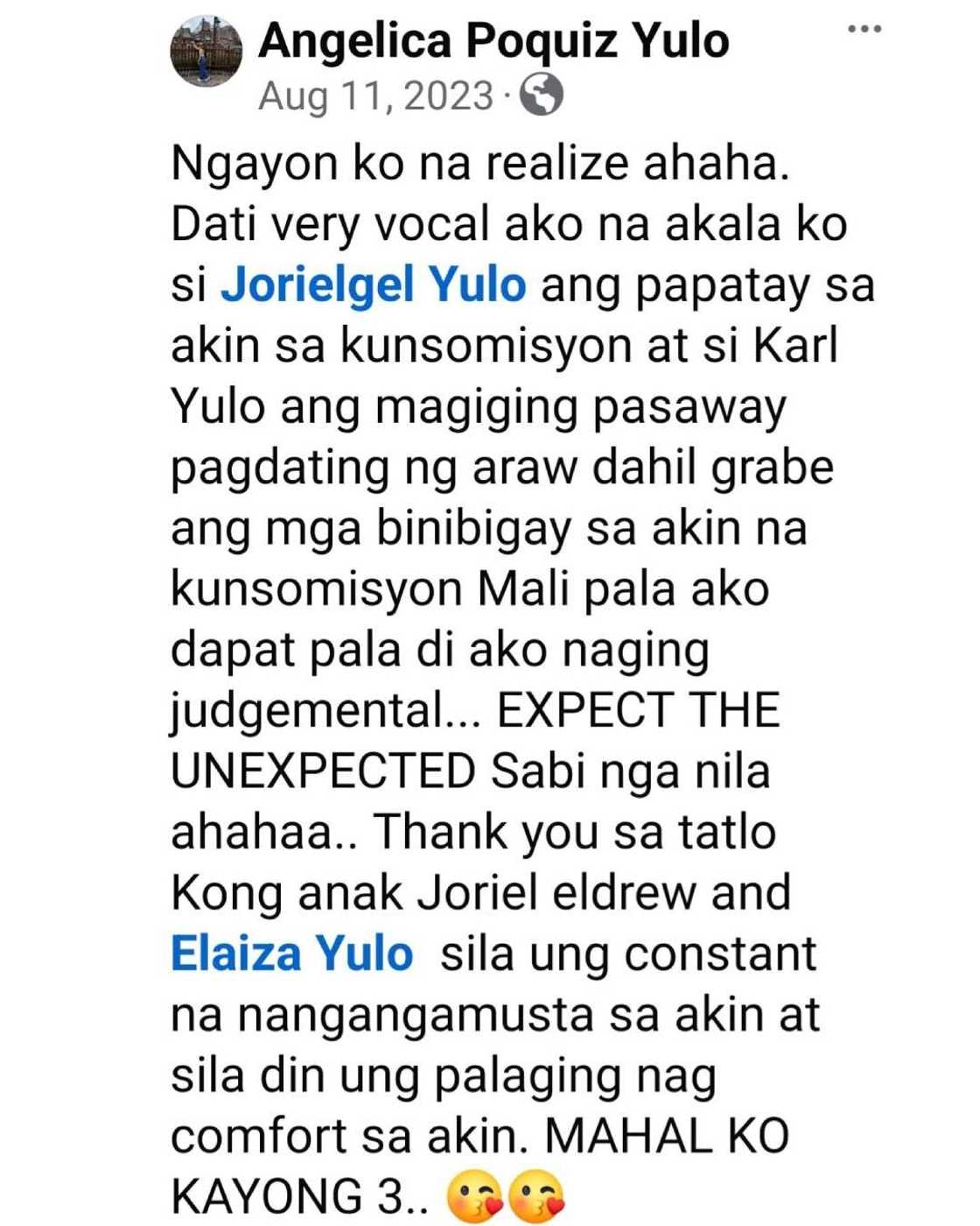 Ina ni Carlos Yulo, may makahulugang reflection ukol sa kanyang mga anak Ina ni Carlos Yulo, may makahulugang reflection ukol sa kanyang mga anak