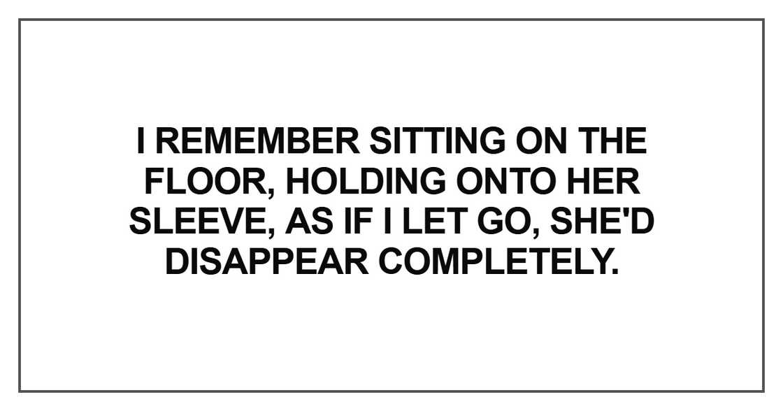 I remember sitting on the floor
