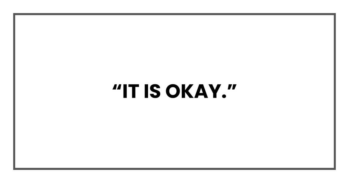 It is okay It is okay