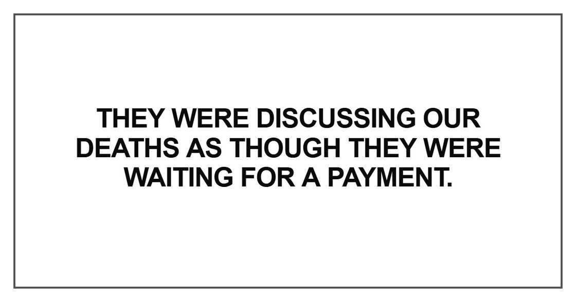 They were discussing our deaths They were discussing our deaths