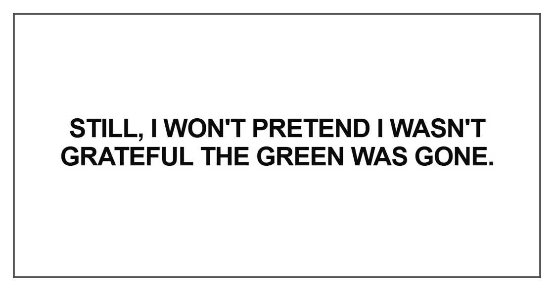 I won't pretend