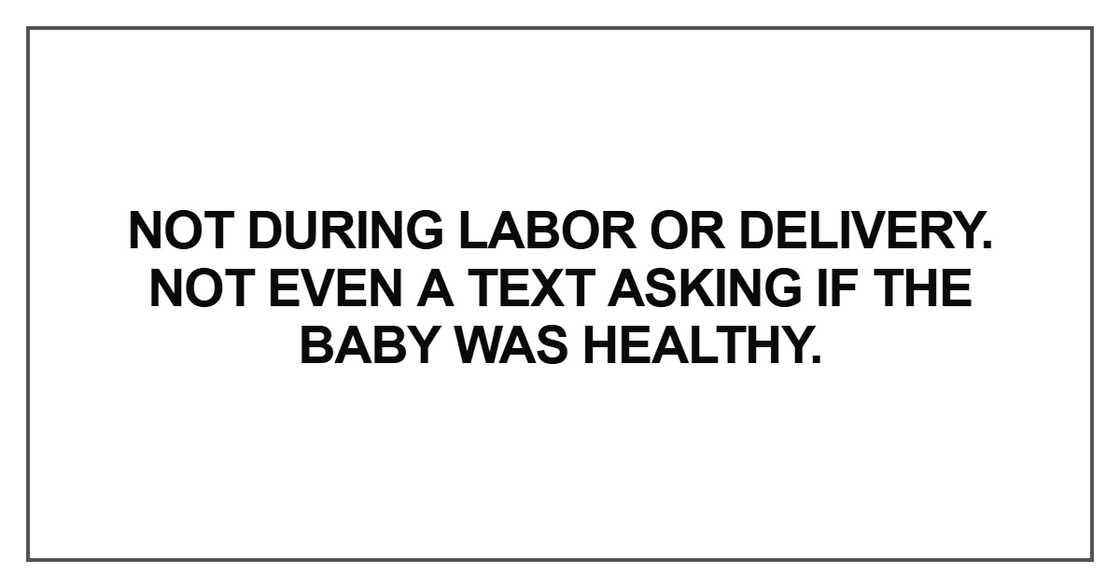 Not during labor or delivery