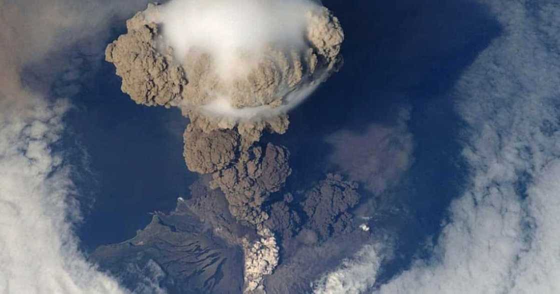 Mt. Merapi in Indonesia erupts, hot lava thrown by raging crater Mt. Merapi in Indonesia erupts, hot lava thrown by raging crater