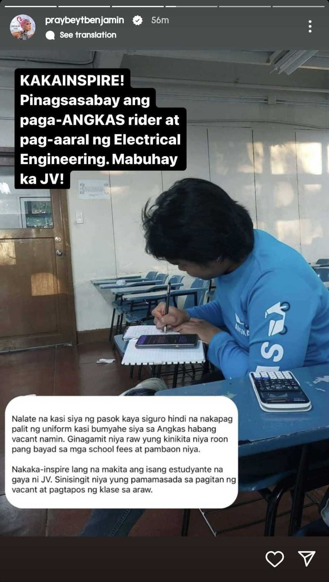 Vice Ganda, bumilib sa kwento ng Angkas rider na si JV: "Kaka-inspire!"