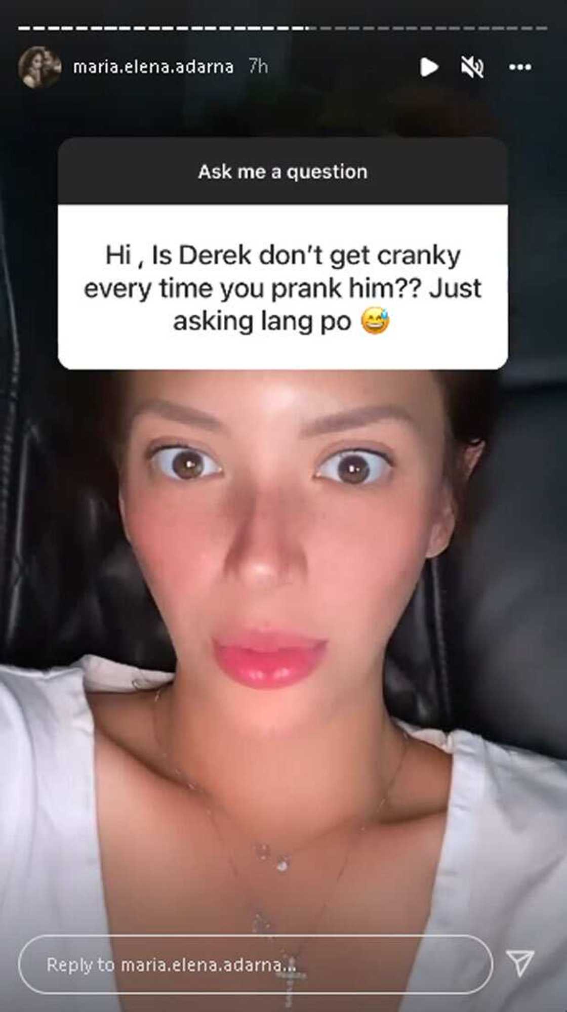 Ellen Adarna, prangkang sinagot ang netizen kung nagiging cranky si Derek pag pinrank niya: "Sometimes"