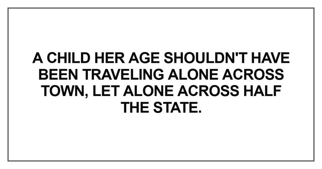A child her age shouldn't have been