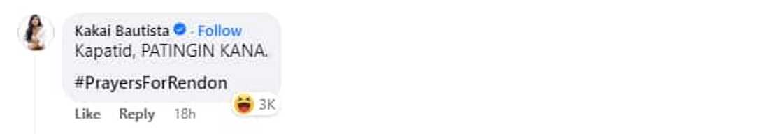 Kakai Bautista kay Rendon Labador: "Kapatid, patingin kana" Kakai Bautista kay Rendon Labador: "Kapatid, patingin kana"