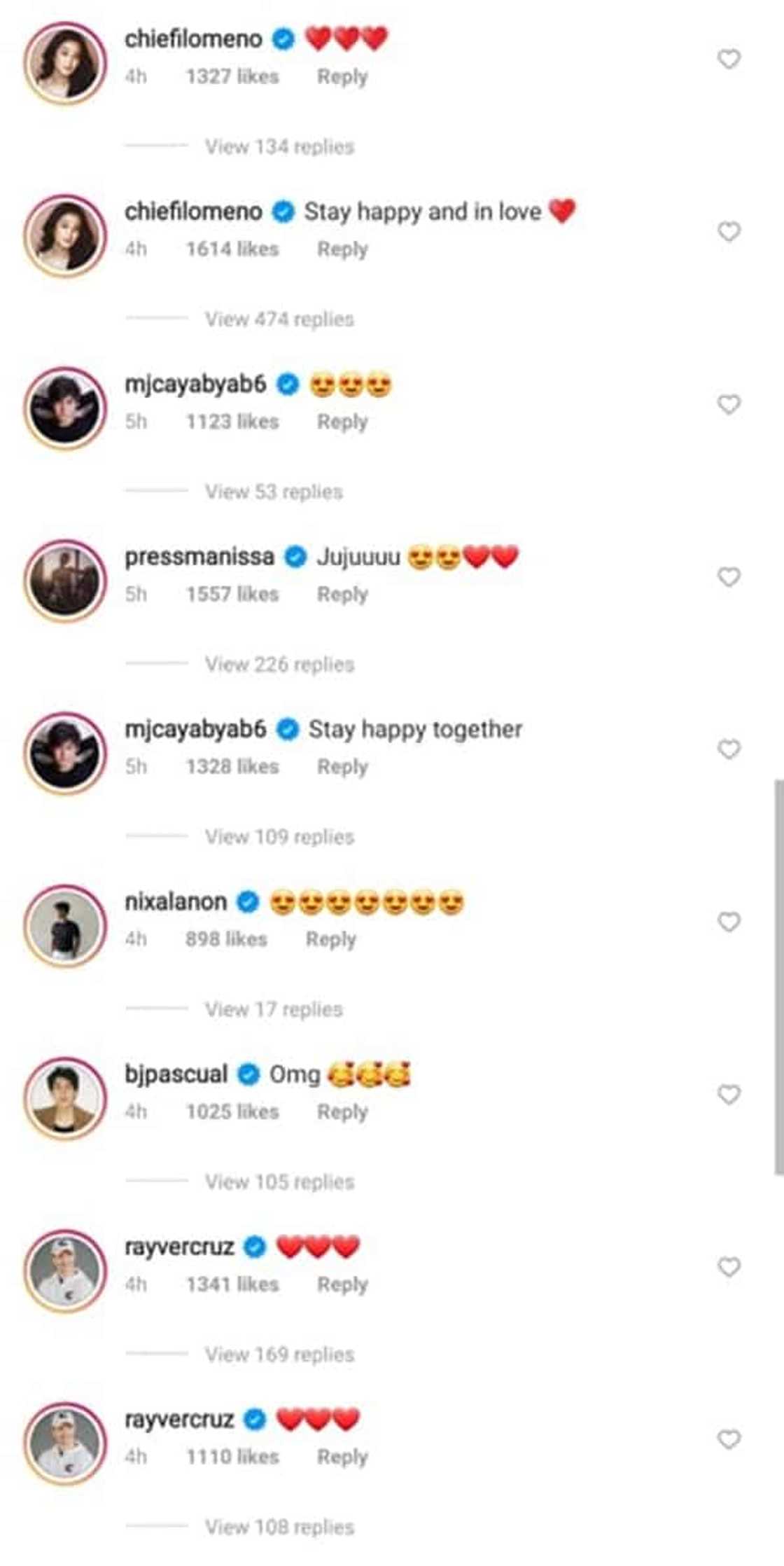 Celebrities react to Julia Barretto's first sweet selfie with boyfriend Gerald Anderson Celebrities react to Julia Barretto's first sweet selfie with boyfriend Gerald Anderson