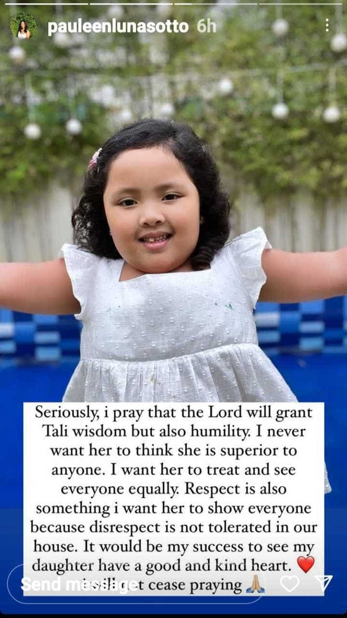 Pauleen Luna proudly shares video of Tali Sotto making friends with workers in a store Pauleen Luna proudly shares video of Tali Sotto making friends with workers in a store