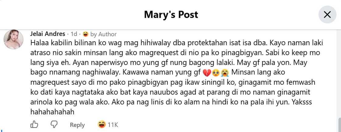 Jelai Andres, napa-comment sa post ng kaibigan tungkol sa isang bagong hiwalayan