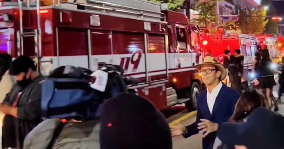 Kim Atienza, nasa Itaewon nang mangyari ang stampede; nag-report ukol dito (@kuyakim_atienza) Kim Atienza, nasa Itaewon nang mangyari ang stampede; nag-report ukol dito (@kuyakim_atienza)