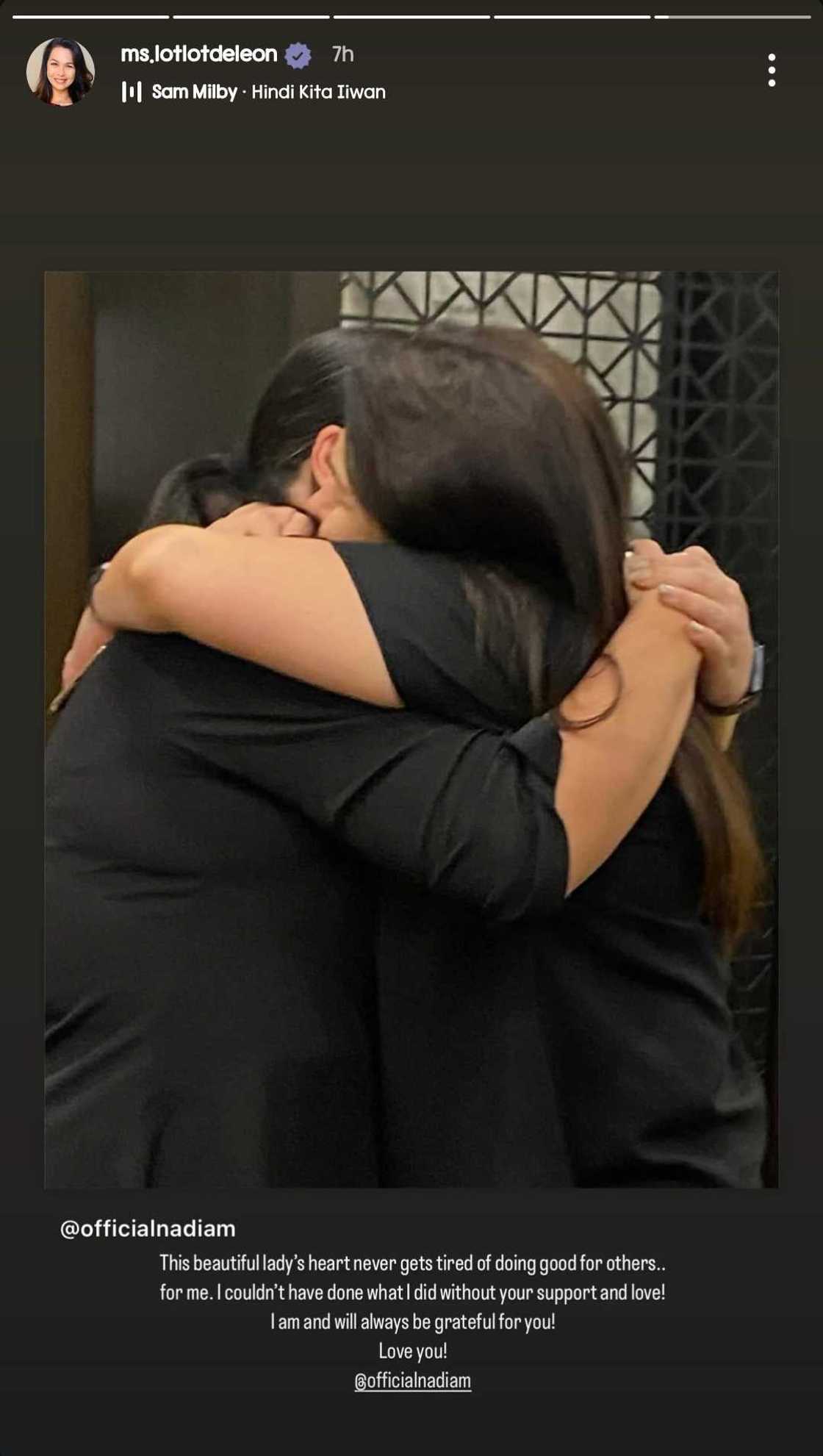 Lotlot de Leon kay Nadia Montenegro: "I couldn't have done what I did without your support" Lotlot de Leon kay Nadia Montenegro: "I couldn't have done what I did without your support"